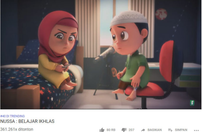 Episode Belajar Ikhlas Film Animasi Nussa-Rara Jadi Idola