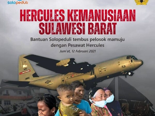 SOLOPEDULI-Lanud Adi Soemarmo Kirim 5 Ton Bantuan untuk Korban Gempa Mamuju dengan Hercules