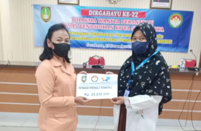 Peduli Semeru, Dharma Wanita Surakarta Salurkan Donasi Melalui SOLOPEDULI